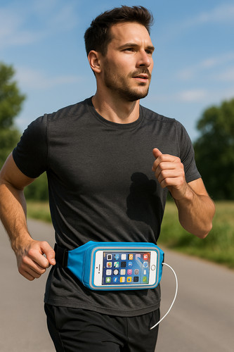 Marsupio sportivo azzurro - marsupio,