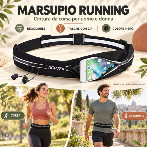 Marsupio running cintura - marsupio,